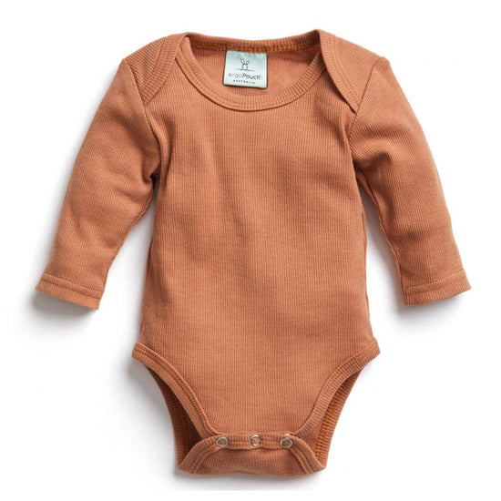 Ergo Pouch Long Sleeves Bodysuit 0.2 TOG - Chestnut