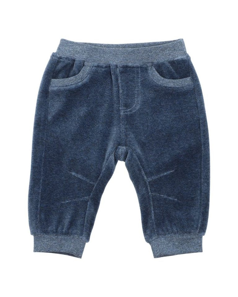 Fox & Finch Dragon Velour Pants Blue Marle