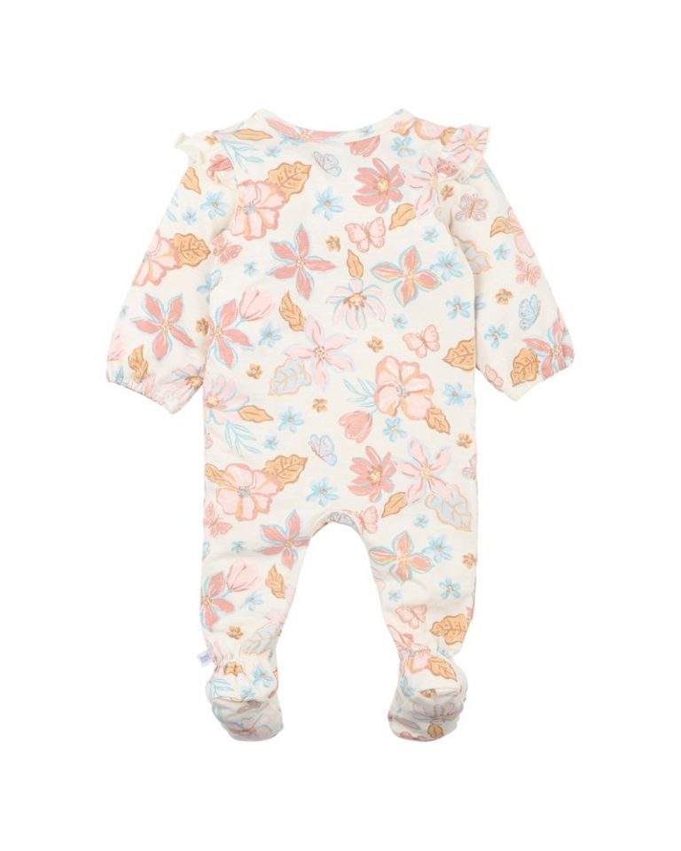 Fox & Finch Starlette Print LS Zip Onesie