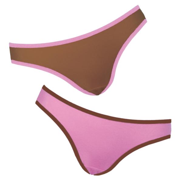 FM Perfect Fit Maternity Undies 2pk - Choc/Pink