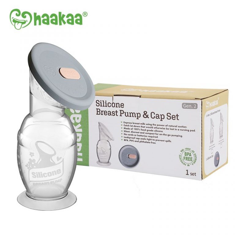 Haakaa Silicone Breast Pump & Cap 100ml