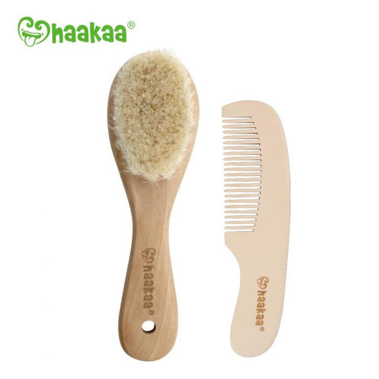 Haakaa Goat Wool Hair Brush & Comb Set