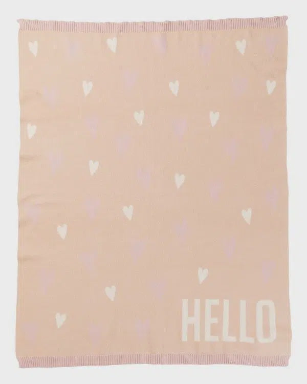Indus Blanket Hello Hearts