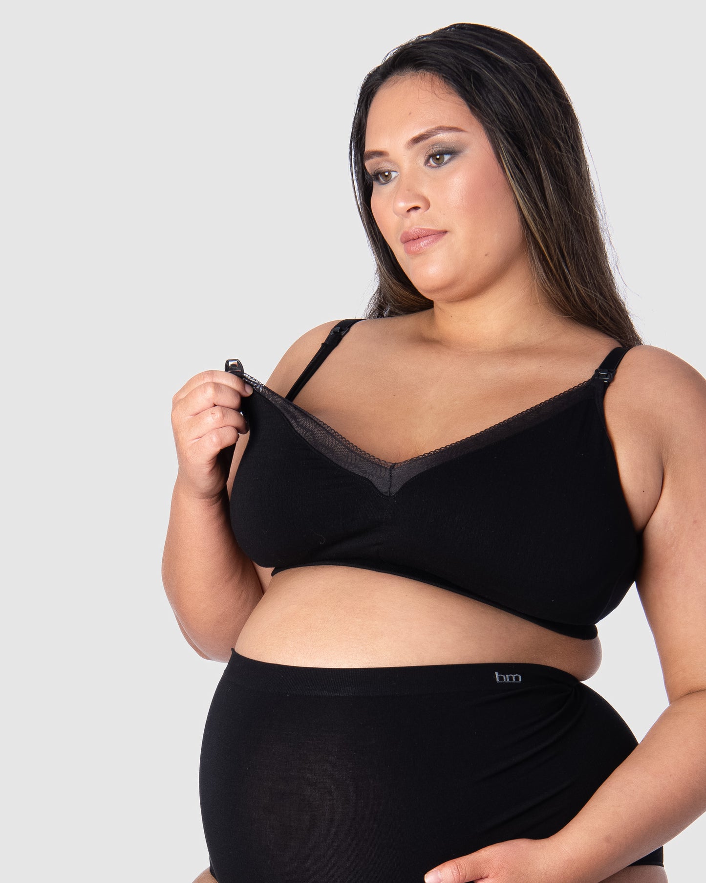 Hotmilk Caress FlexFit Nursing Bra - Black Busty