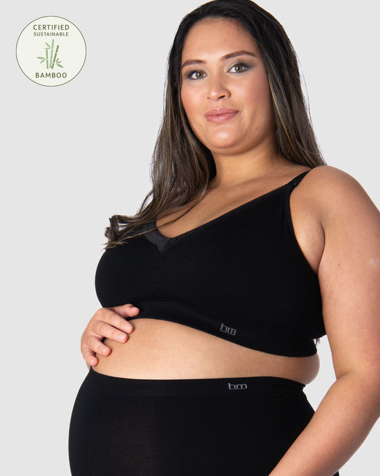 Hotmilk Caress FlexFit Nursing Bra - Black Busty