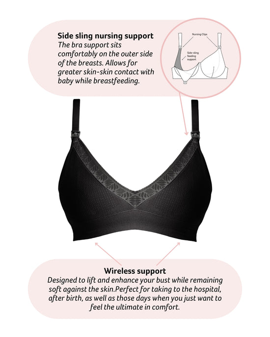 Hotmilk Caress FlexFit Nursing Bra - Black Busty