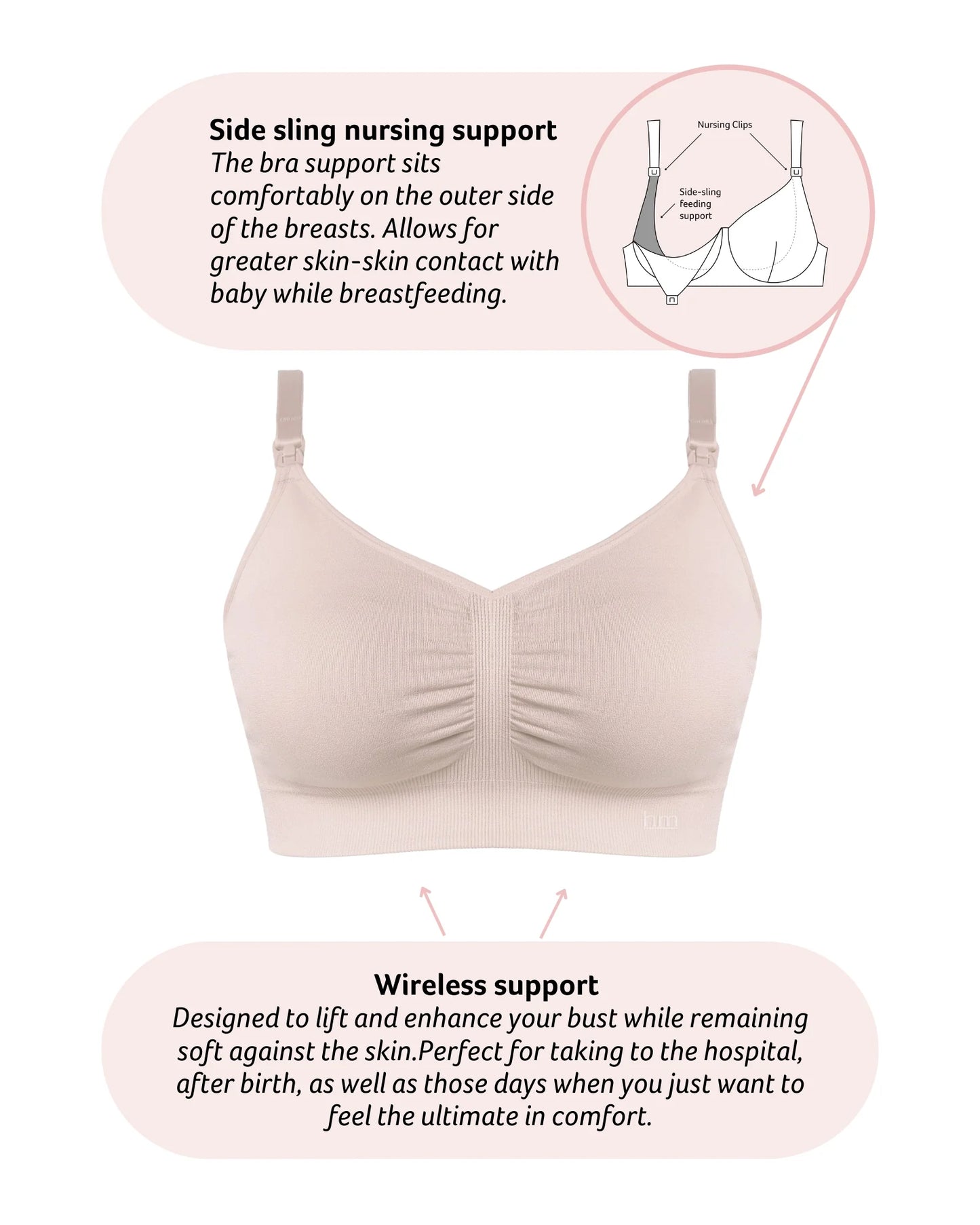 Hotmilk My Necessity 2.0 FlexFit Nursing Bra - Ballet Pink Busty