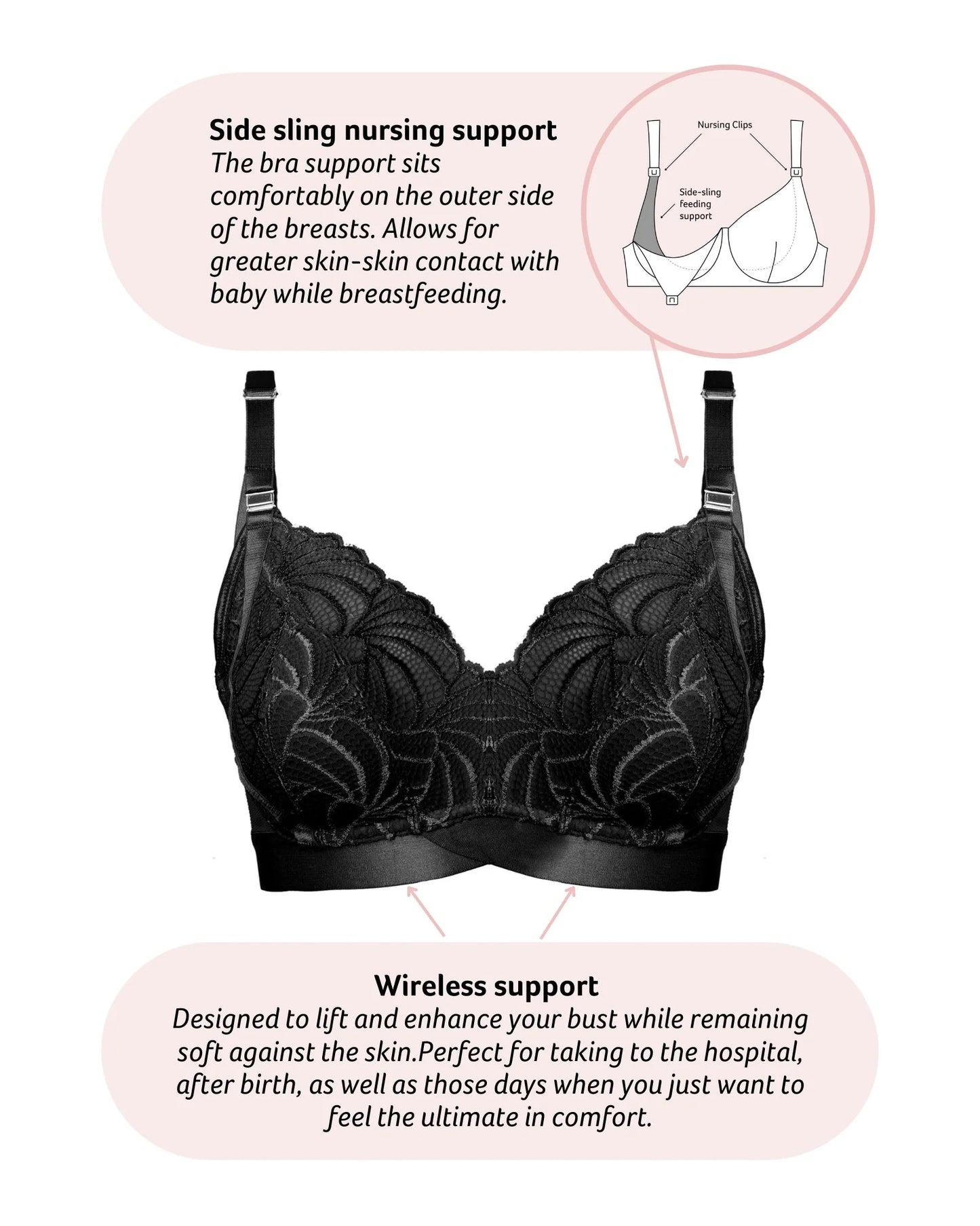 Hotmilk Warrior 2.0 FlexFit Nursing Bra - Black