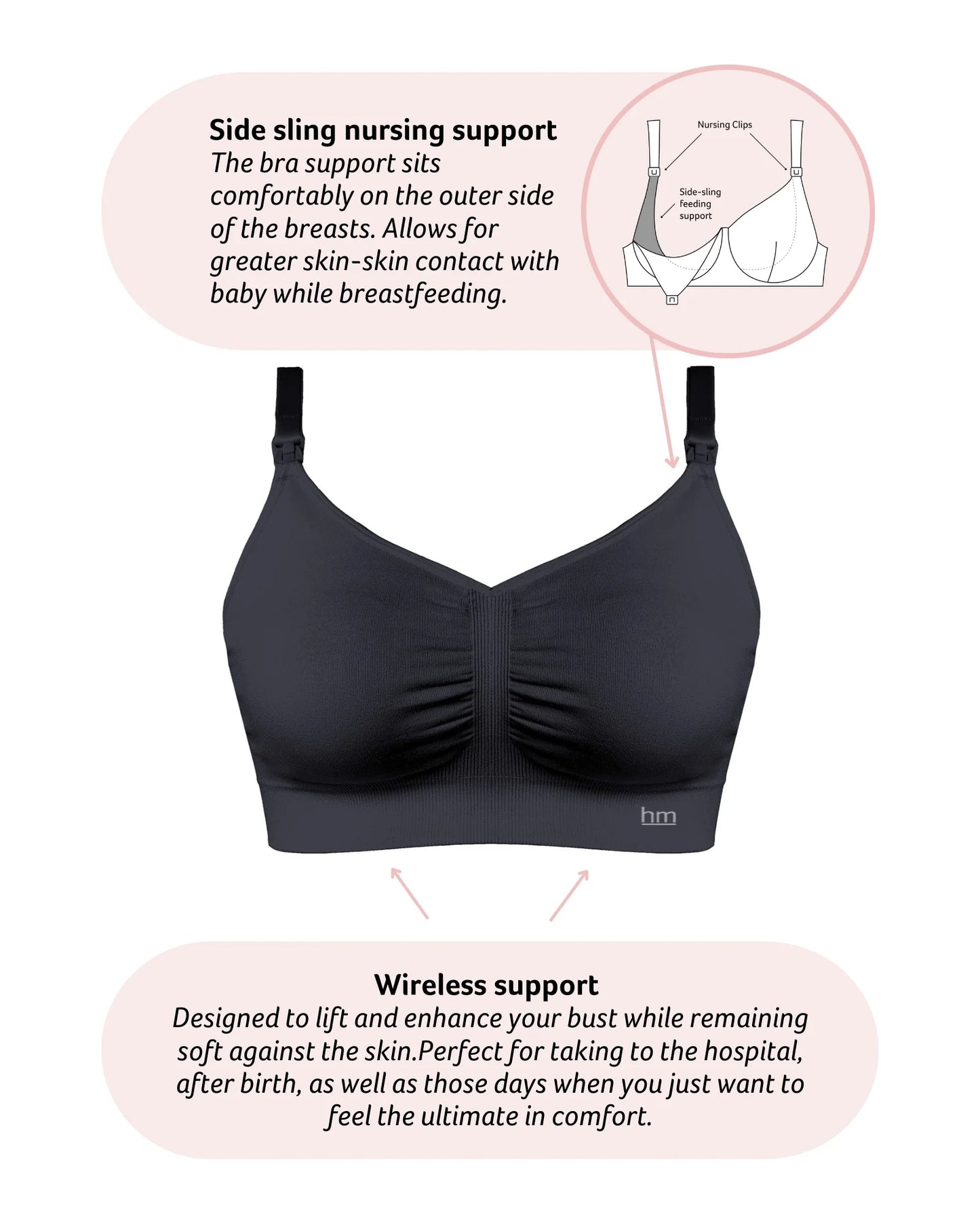 Hotmilk My Necessity 2.0 FlexFit Nursing Bra - Black Busty