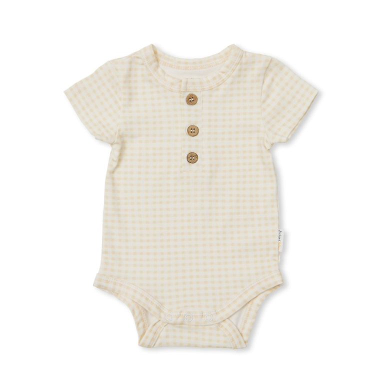 Indigo & Lellow Jamie Bodysuit - Beige Gingham