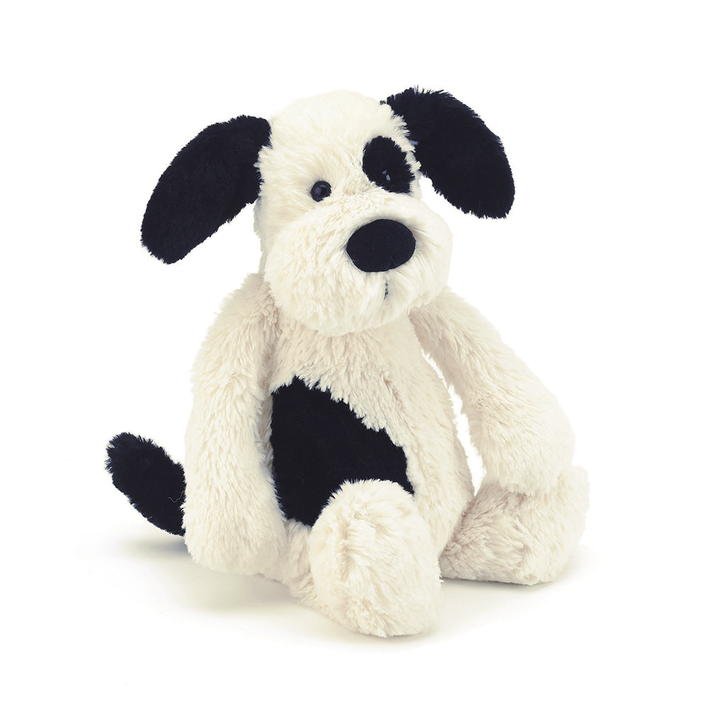 Jellycat Bashful Black & Cream Puppy Small