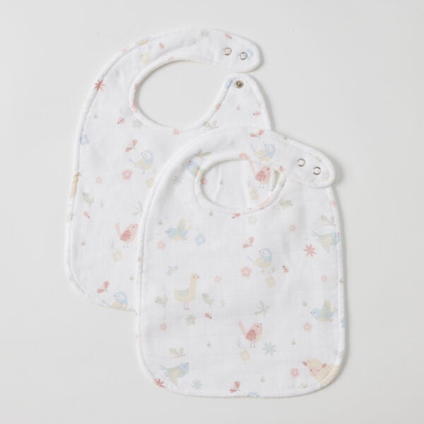Jiggle & Giggle Birdy Muslin Bib (Set of 2)