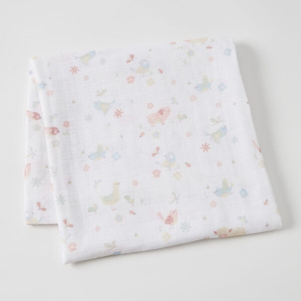 Jiggle & Giggle Birdy Muslin Wrap