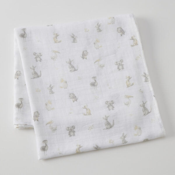 Jiggle & Giggle Little Aussie Critters Muslin Wrap