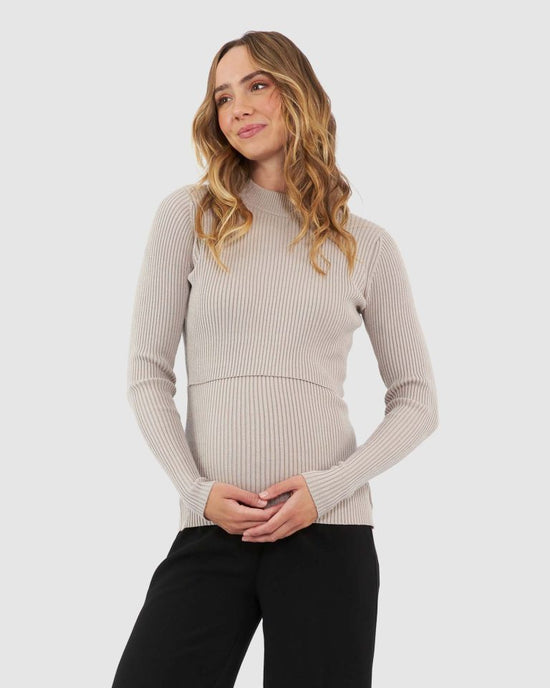 Ripe Lift Up Nursing Knit - Stone