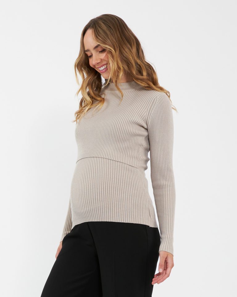 Ripe Lift Up Nursing Knit - Stone