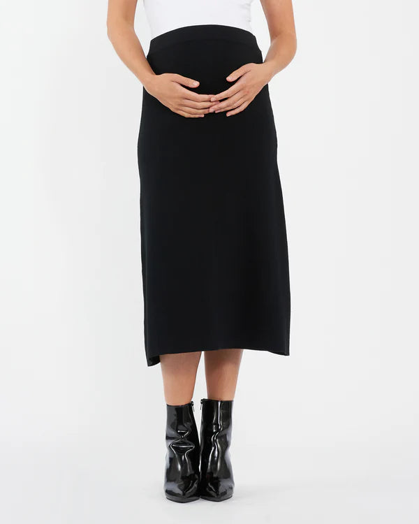 Ripe A-Line Knit Skirt - Black