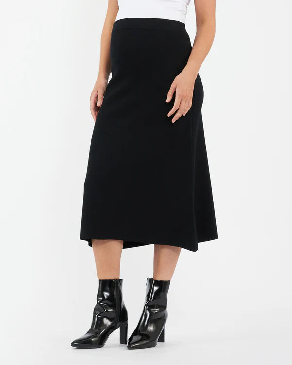 Ripe A-Line Knit Skirt - Black