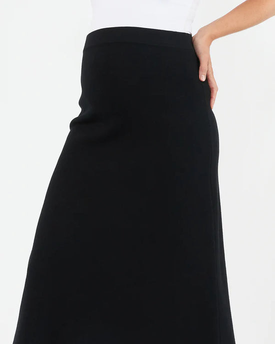 Ripe A-Line Knit Skirt - Black