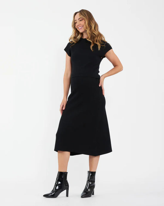 Ripe A-Line Knit Skirt - Black