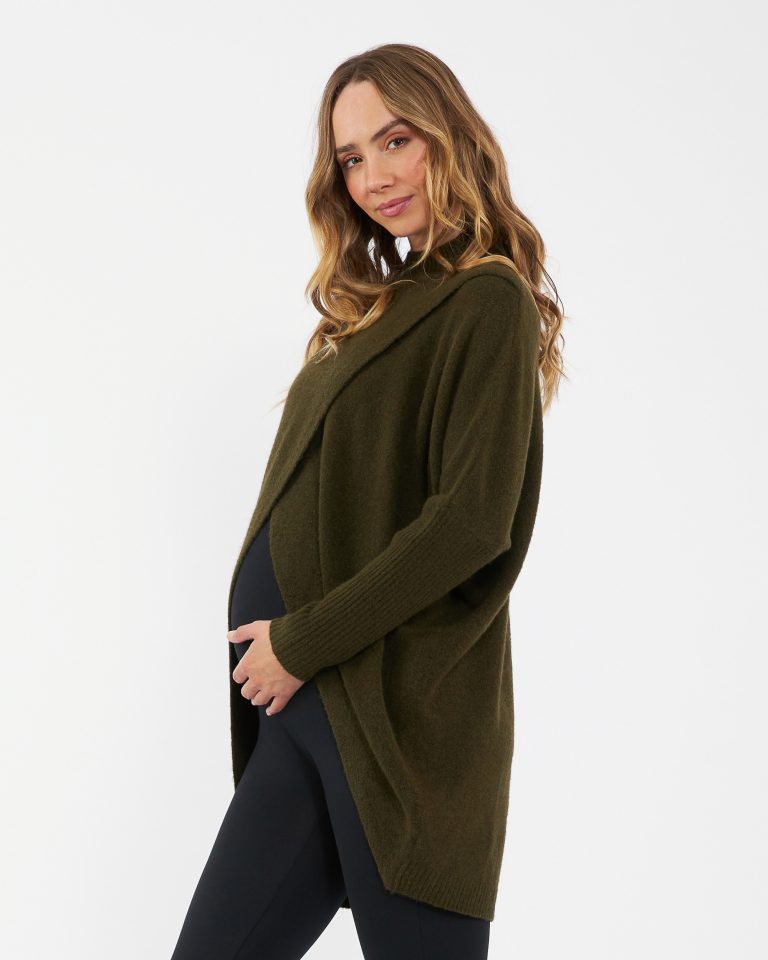 Ripe Hallie Cross Over Knit - Khaki