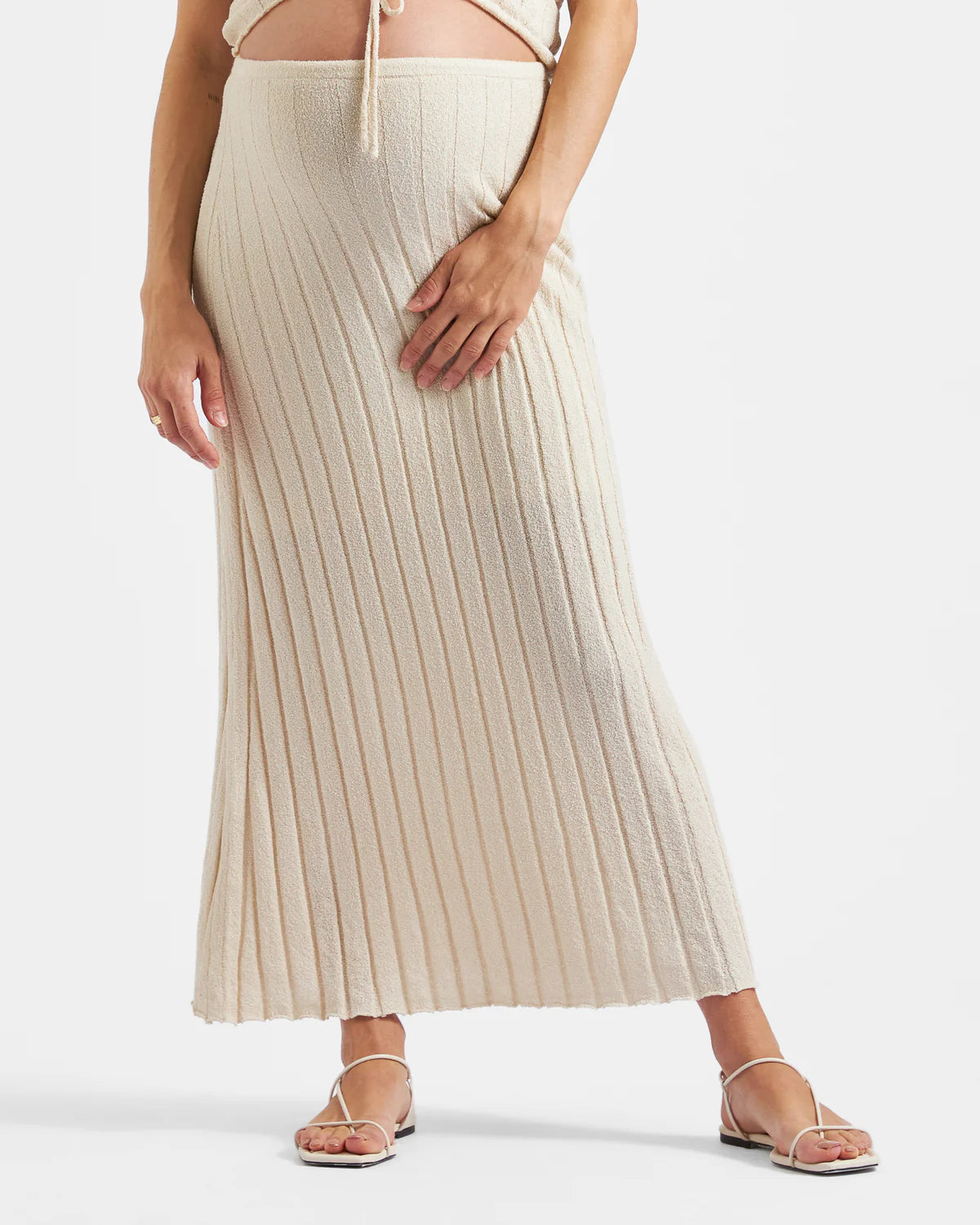 Ripe Charli Rib Knit Skirt - Stone