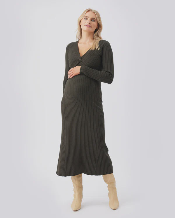Ripe Remi Knit Nursing Dress - Ivy
