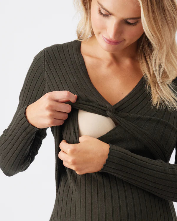 Ripe Remi Knit Nursing Dress - Ivy