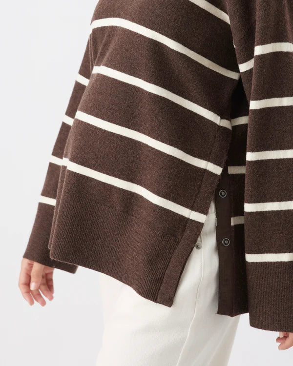 Ripe Scout Nursing Knit - Chocolate / White