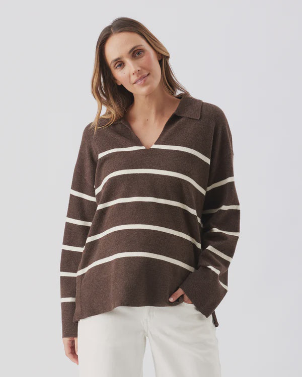 Ripe Scout Nursing Knit - Chocolate / White