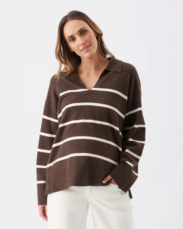 Ripe Scout Nursing Knit - Chocolate / White