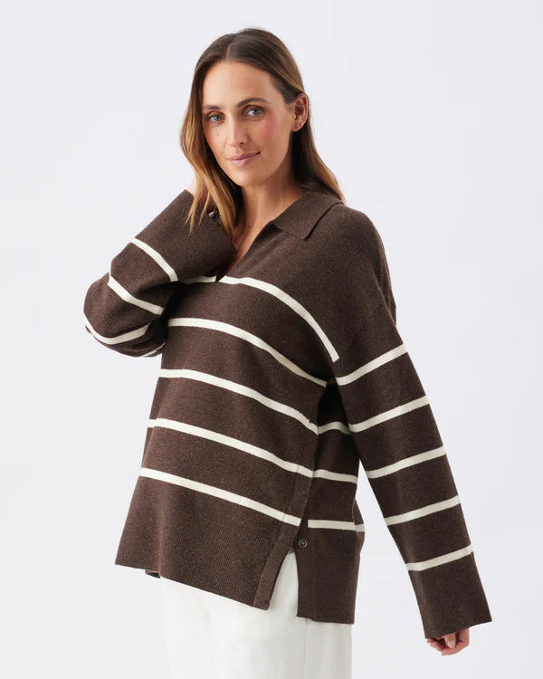 Ripe Scout Nursing Knit - Chocolate / White