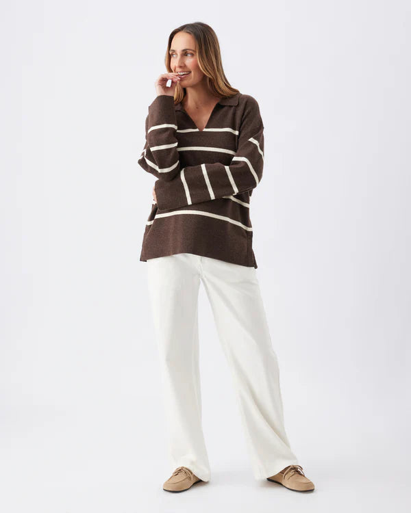 Ripe Scout Nursing Knit - Chocolate / White