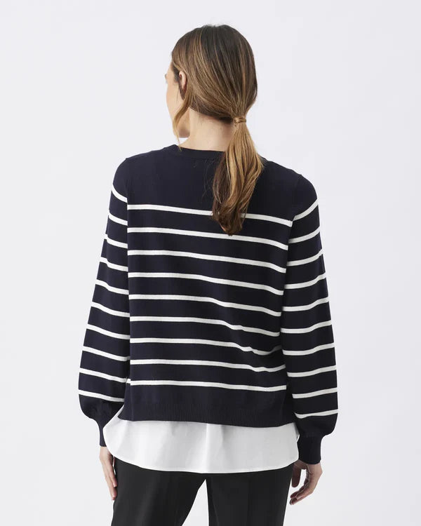 Ripe Anna Detachable Nursing Knit - Midnight/White