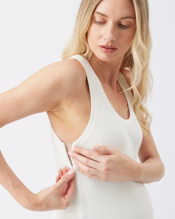 Ripe Monique Knit Nursing Tank - White