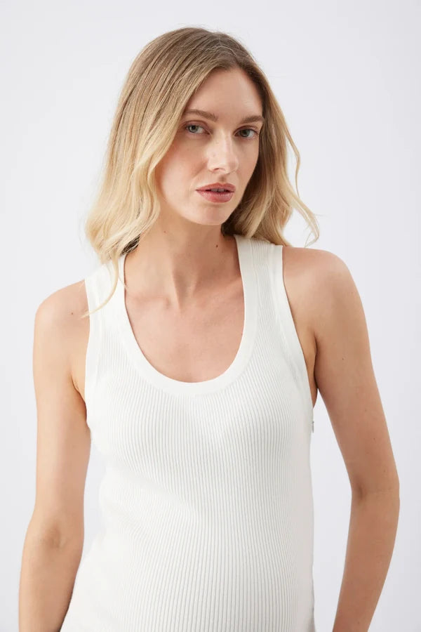 Ripe Monique Knit Nursing Tank - White