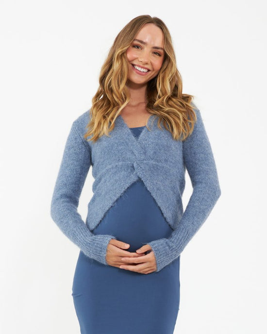 Ripe Nala Knot Front Knit - Dusty Blue