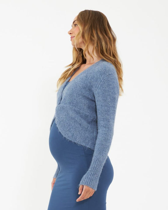 Ripe Nala Knot Front Knit - Dusty Blue