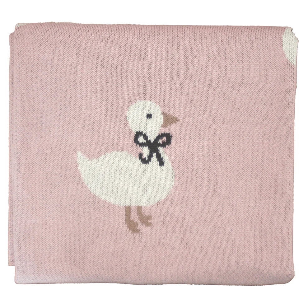 Alimrose Duck Baby Blanket - Petal
