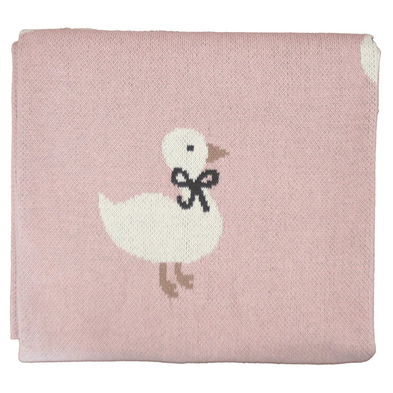 Alimrose Duck Baby Blanket - Petal