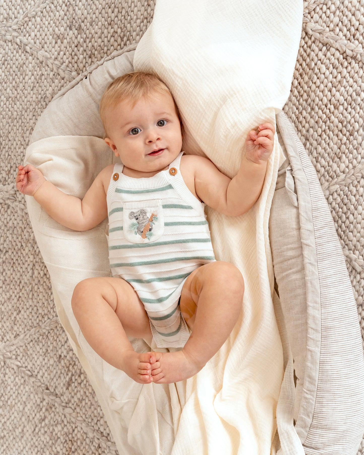 Bebe Taylor Organic Knitted Bodysyit - Taylor Stripe