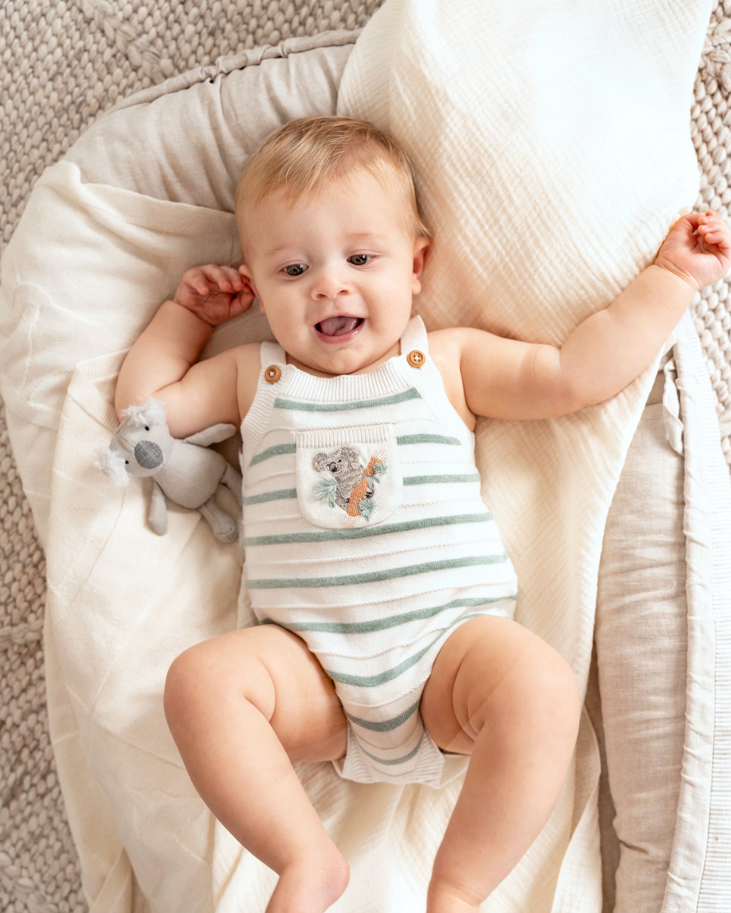 Bebe Taylor Organic Knitted Bodysyit - Taylor Stripe