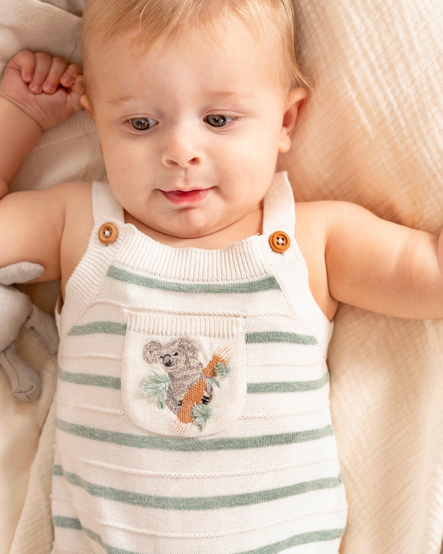 Bebe Taylor Organic Knitted Bodysyit - Taylor Stripe