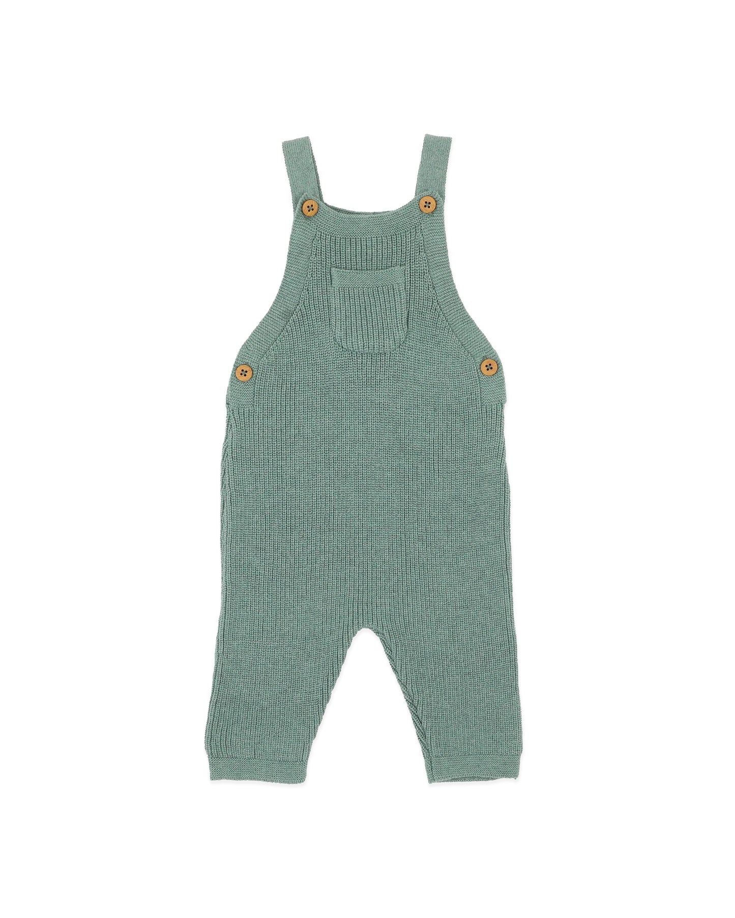 Bebe Charlie Organic Knitted Overalls - Fern Marle