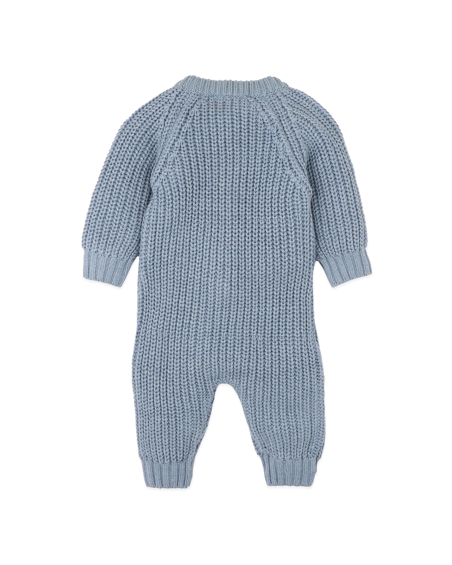 Bebe Alvin Blue Knitted Zip Romper