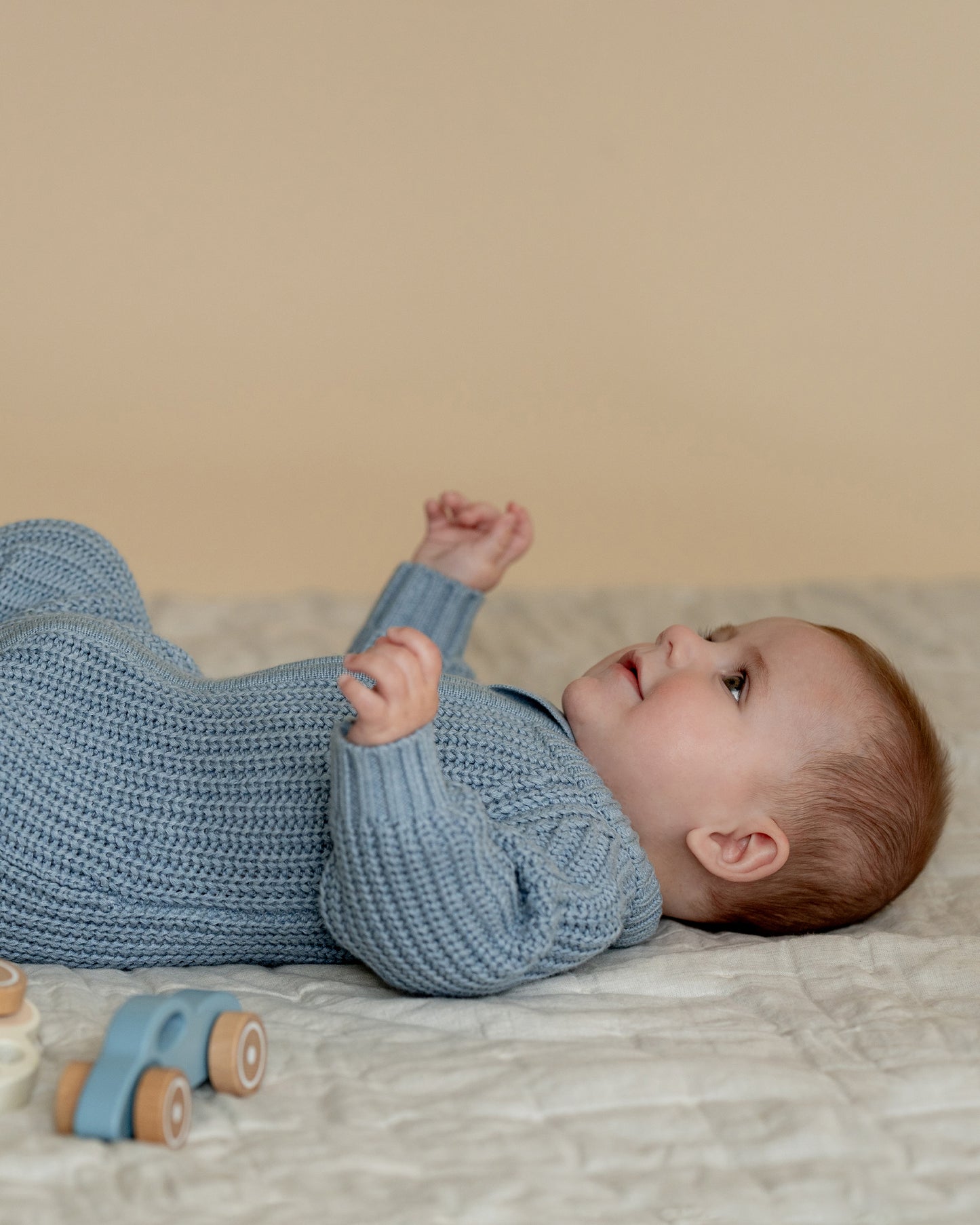 Bebe Alvin Blue Knitted Zip Romper