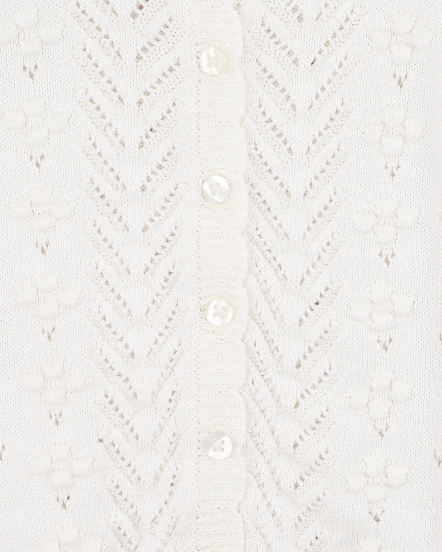 Bebe Willa Girls Organic Cloud Pointelle Cardigan