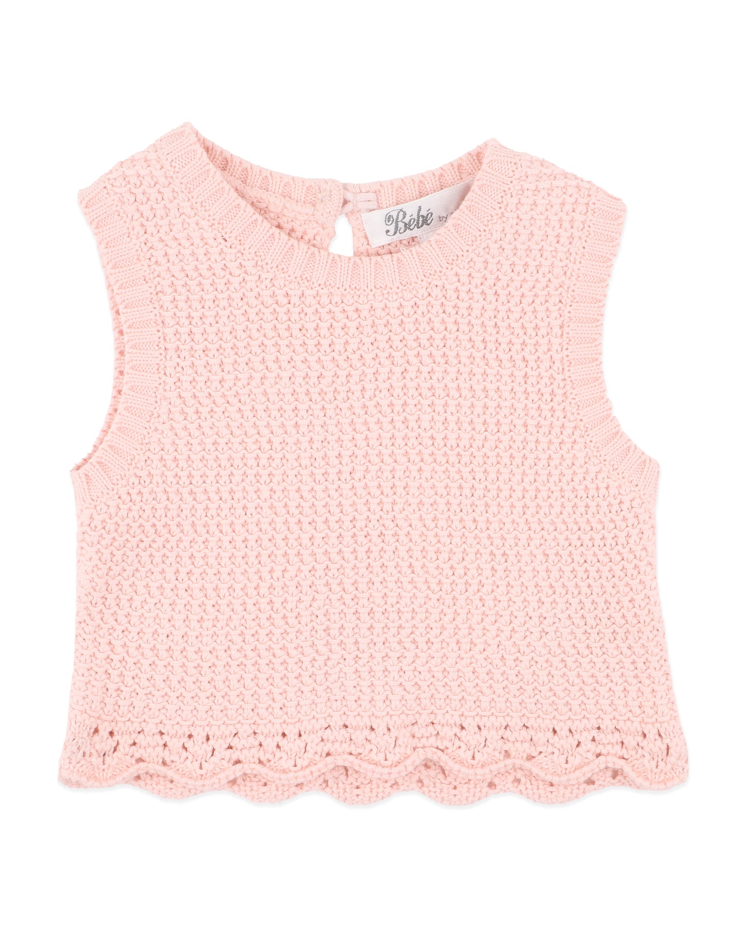 Bebe Poppy Organic Knitted Top - Pink Icing