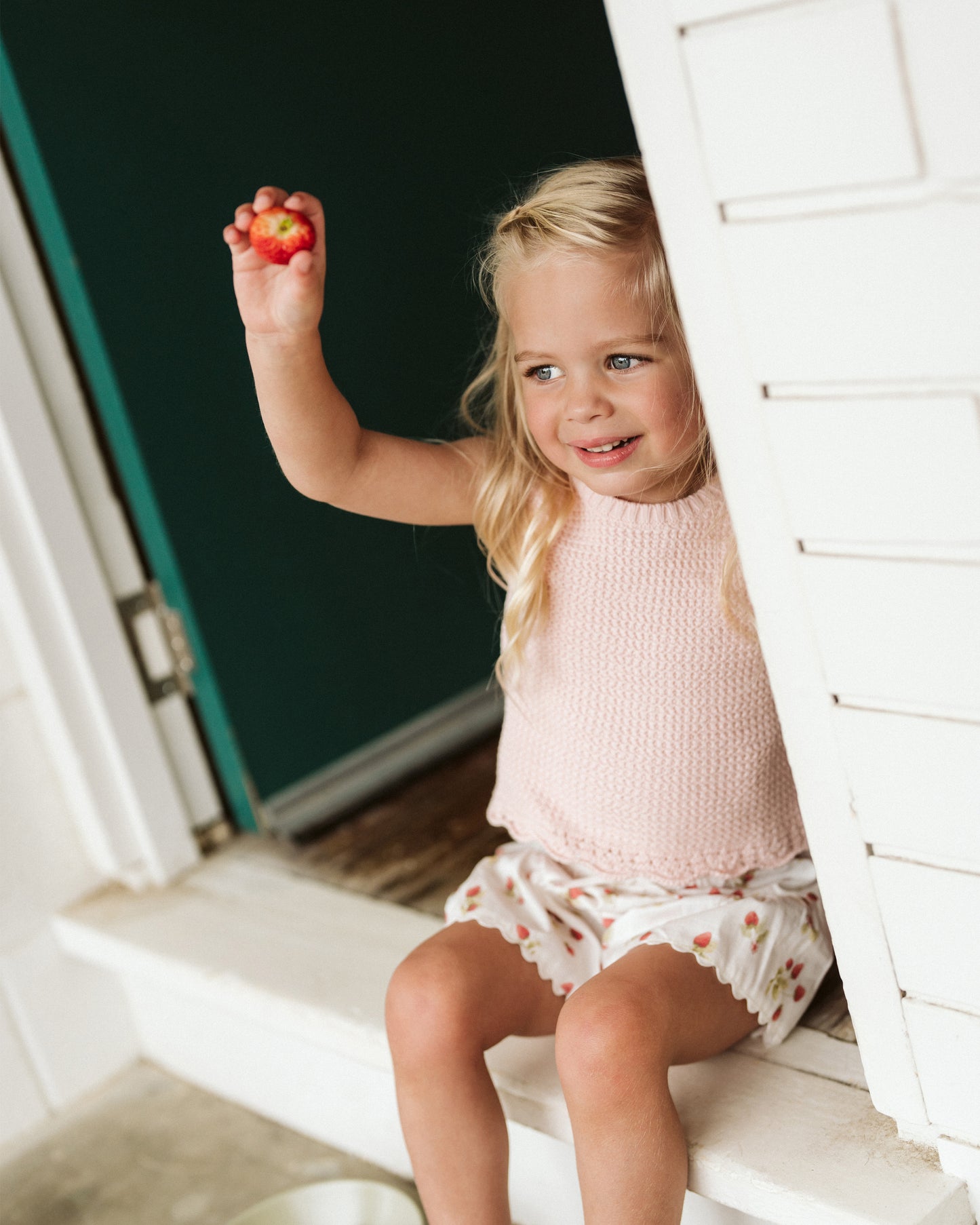 Bebe Poppy Organic Knitted Top - Pink Icing