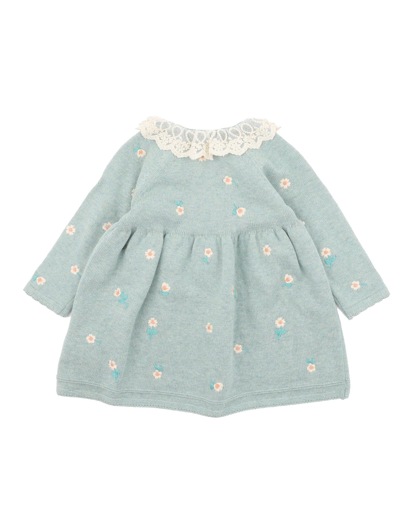 Bebe Fern Organic Emb Knitted Dress - Sage